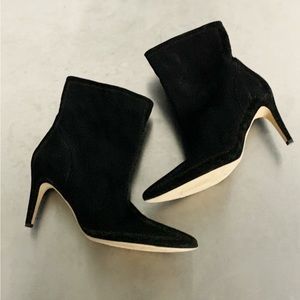 Via Spiga Black Suede Ankle Boot Size 8